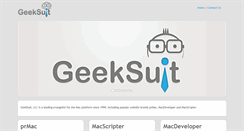 Desktop Screenshot of geeksuit.com